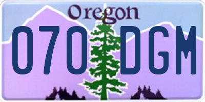 OR license plate 070DGM