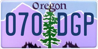 OR license plate 070DGP