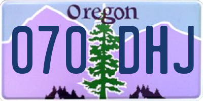 OR license plate 070DHJ