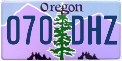 OR license plate 070DHZ