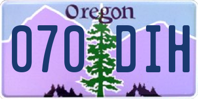 OR license plate 070DIH