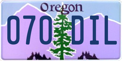 OR license plate 070DIL