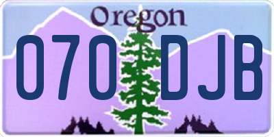 OR license plate 070DJB