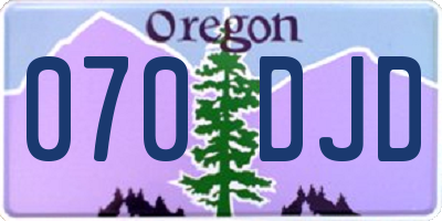 OR license plate 070DJD
