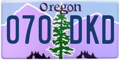 OR license plate 070DKD
