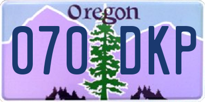 OR license plate 070DKP
