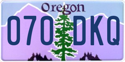 OR license plate 070DKQ