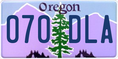 OR license plate 070DLA