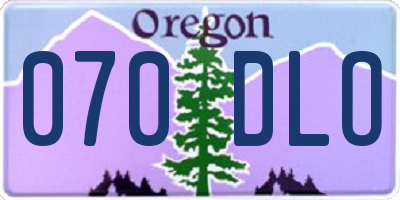 OR license plate 070DLO