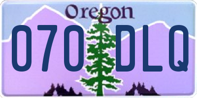 OR license plate 070DLQ