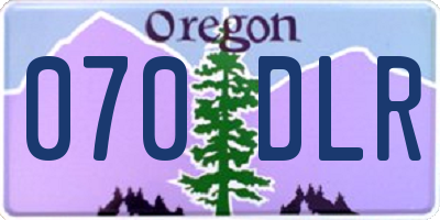 OR license plate 070DLR