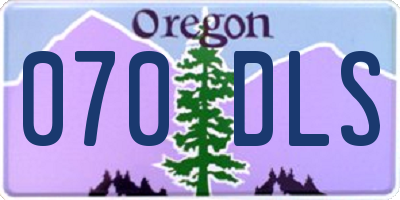 OR license plate 070DLS