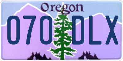 OR license plate 070DLX