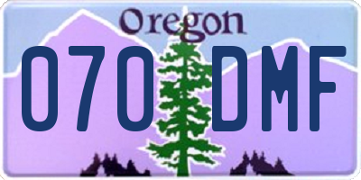 OR license plate 070DMF