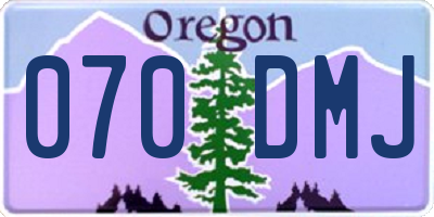 OR license plate 070DMJ