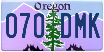 OR license plate 070DMK
