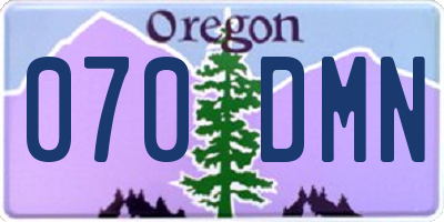 OR license plate 070DMN