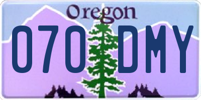 OR license plate 070DMY