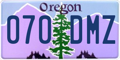 OR license plate 070DMZ
