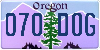 OR license plate 070DOG