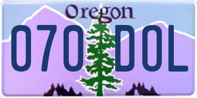 OR license plate 070DOL