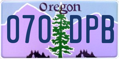 OR license plate 070DPB