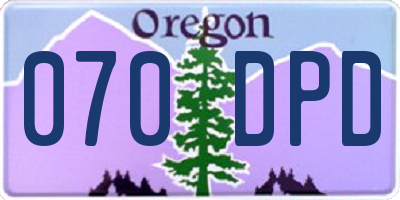 OR license plate 070DPD