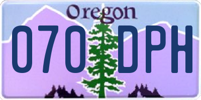 OR license plate 070DPH
