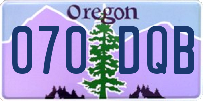 OR license plate 070DQB