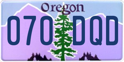 OR license plate 070DQD