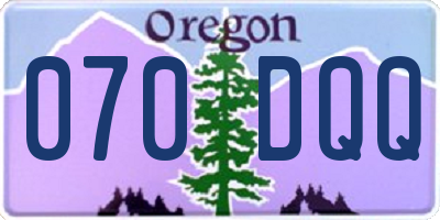OR license plate 070DQQ