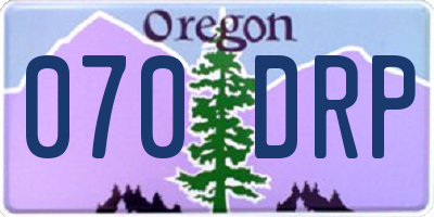 OR license plate 070DRP