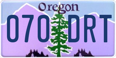 OR license plate 070DRT