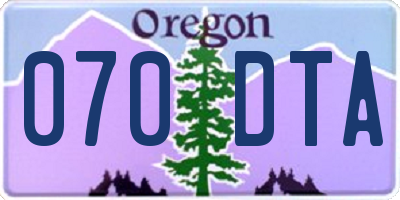 OR license plate 070DTA