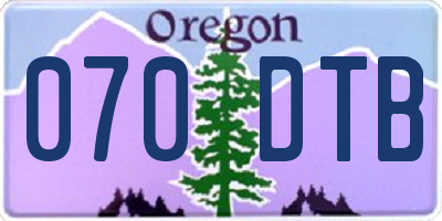 OR license plate 070DTB