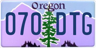 OR license plate 070DTG