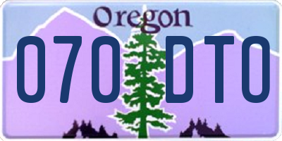 OR license plate 070DTO