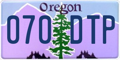 OR license plate 070DTP
