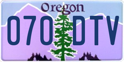 OR license plate 070DTV