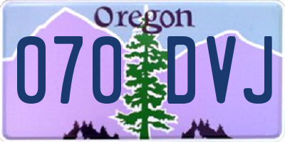 OR license plate 070DVJ