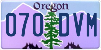 OR license plate 070DVM