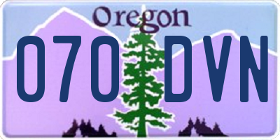 OR license plate 070DVN