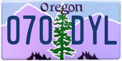 OR license plate 070DYL