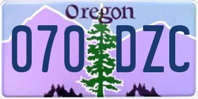OR license plate 070DZC