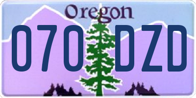 OR license plate 070DZD