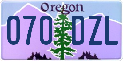 OR license plate 070DZL