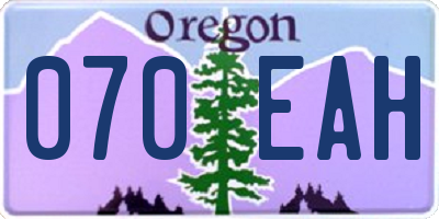 OR license plate 070EAH