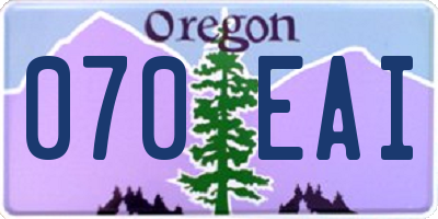 OR license plate 070EAI