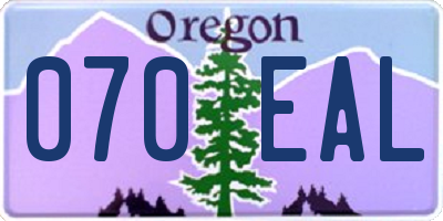 OR license plate 070EAL