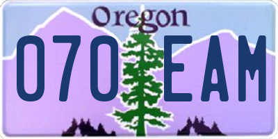 OR license plate 070EAM